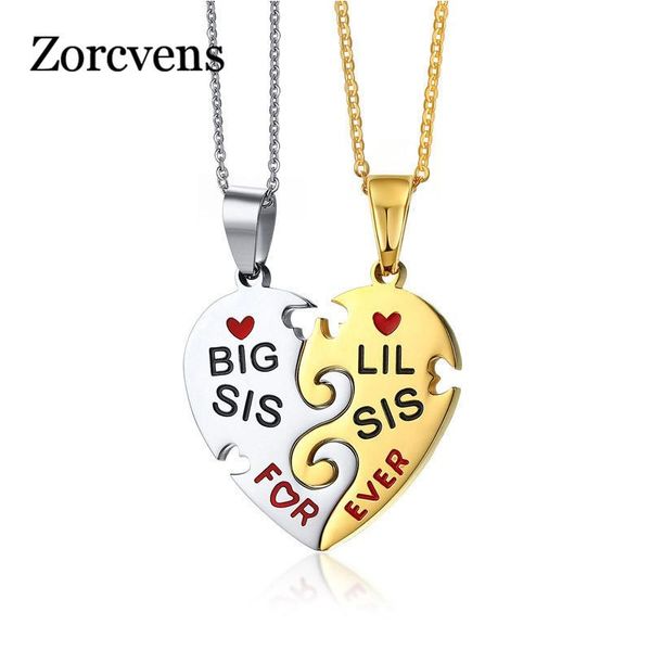 

pendant necklaces modyle interlocked friendship heart for women necklace stainless steel female friend statement jewelry, Silver