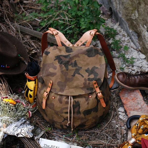 

school bags quality cdm39 super 45cm*43cm*18cm vintage waterproof heavy canvas backpack computer travel m39 bag 3 colours