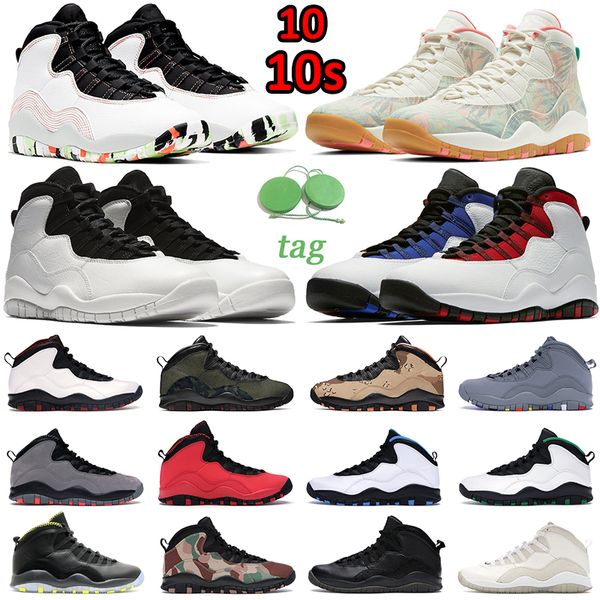 

jumpman 10 10s men basketball shoes ovo black white barely volt ember glow cool grey infrared cement orlando chicago seattle shadow mens tra