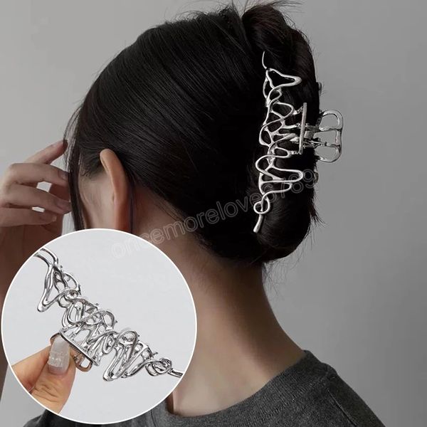 

fashion women hair clips bath clamps korean hairpins barrette headwear for girls hair accessories gift, Slivery;golden