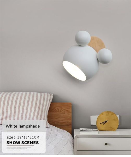 

wall lamp bedroom light modern minimalist macaron led creative living room indoor lighting