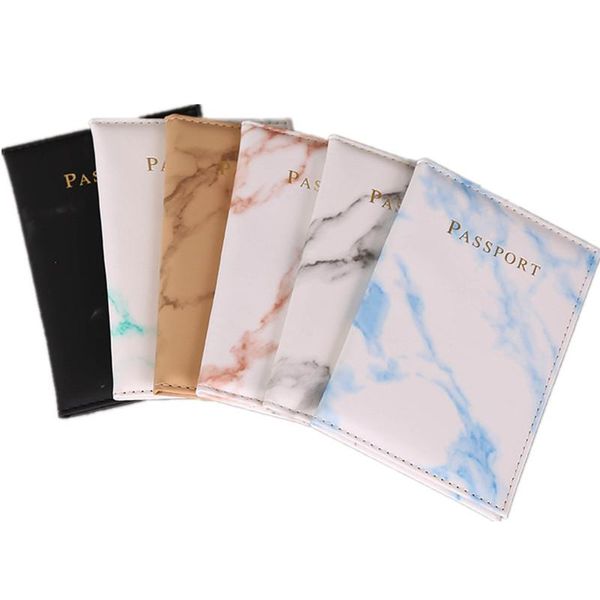 

card holders creative marble pattern passport case id holder cover leather business wallet, Brown;gray