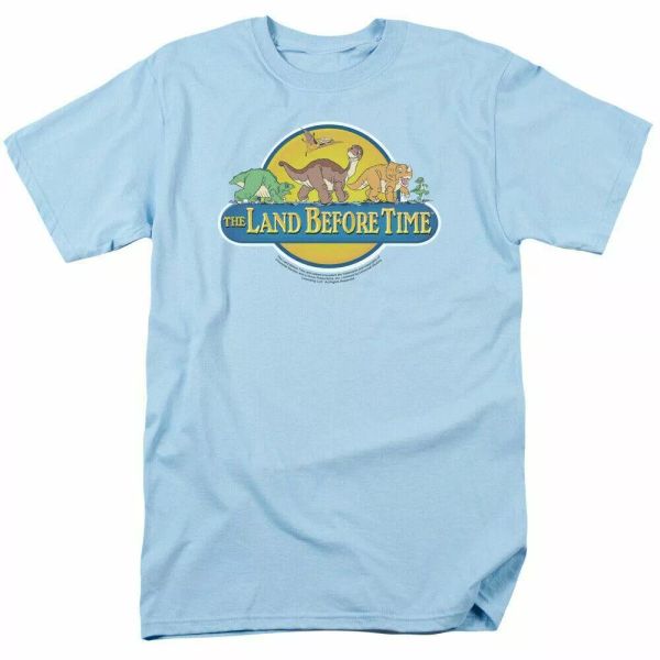 

land before time dino breakout t shirt mens licensed movie tee light blue, White;black
