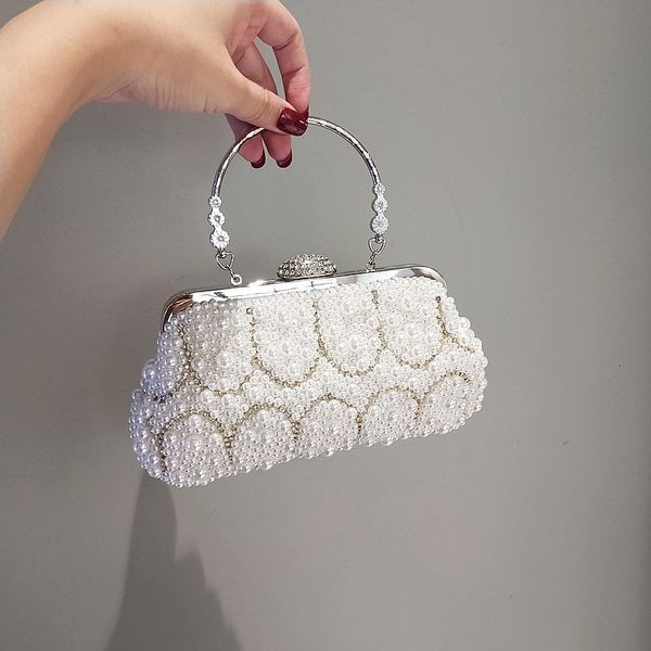 

evening bags handmade pearl for dinner hand-held women's