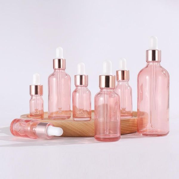 

storage bottles & jars 20pcs 5ml 10ml 15ml 30ml 50ml rose gold glass dropper bottle empty essential oil with pipette perfume for cosmetic