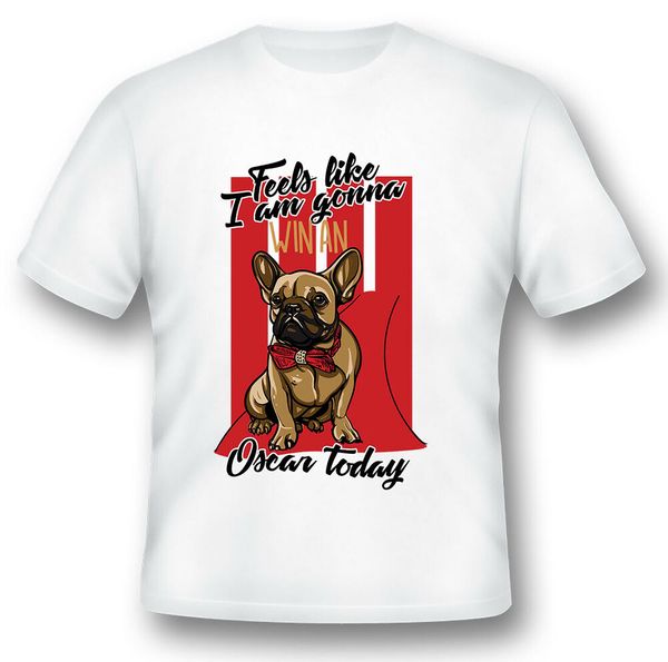 

feels like i am gonna win an oscar today dog funny black or white tee, White;black