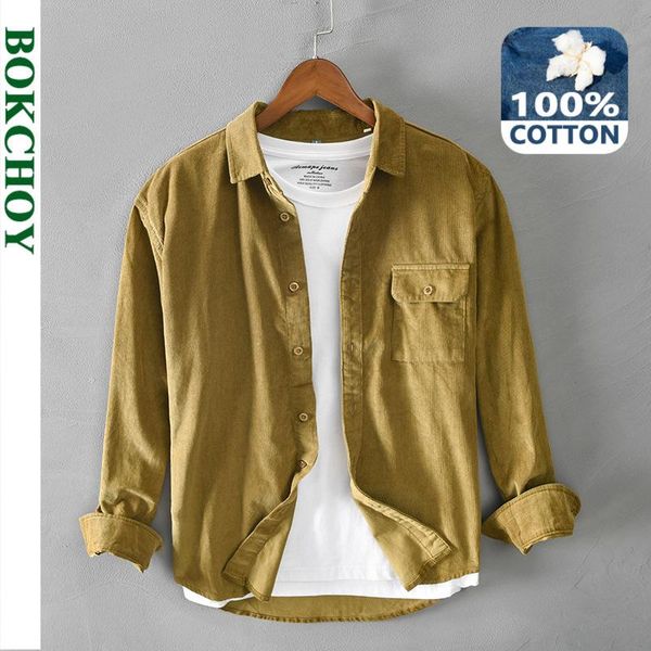 

autumn / winter men's long sleeve cotton corduroy shirt gml04-z168 casual shirts, White;black