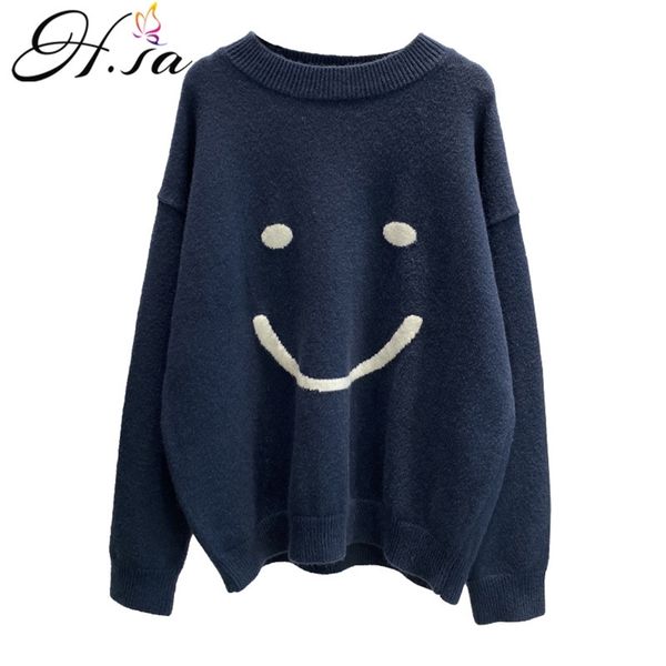 

sweater for women fashion winter pull jumpers oneck long sleeve over knitwear korean casual femme hiver 210430, White;black