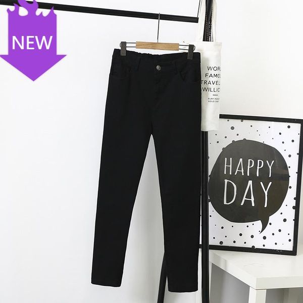 

pencil pants white black trousers casual women plus size 3 4 5 xl slim skinny women's & capris, Black;white