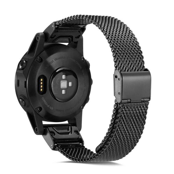 

ktab garmin watch smart accessories for garmin fenix 6s 6x 6 pro 5x 5 5s 3hr 5 plus quick release milanese loop wrist band strap h0915, Silver