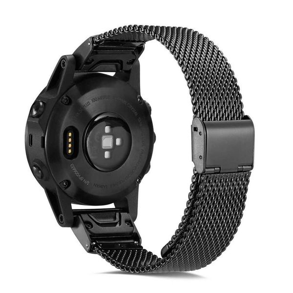 Ktab Garmin Orologio Accessori Smart per Garmin Fenix 6s 6x6 Pro 5x5 5s 3hr 5 Plus Cinturino da polso con cinturino in maglia milanese a sgancio rapido H0915