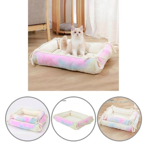 

cat beds & furniture skin-friendly cozy cute pet dogs cats nest bed breathable house detachable for kitty