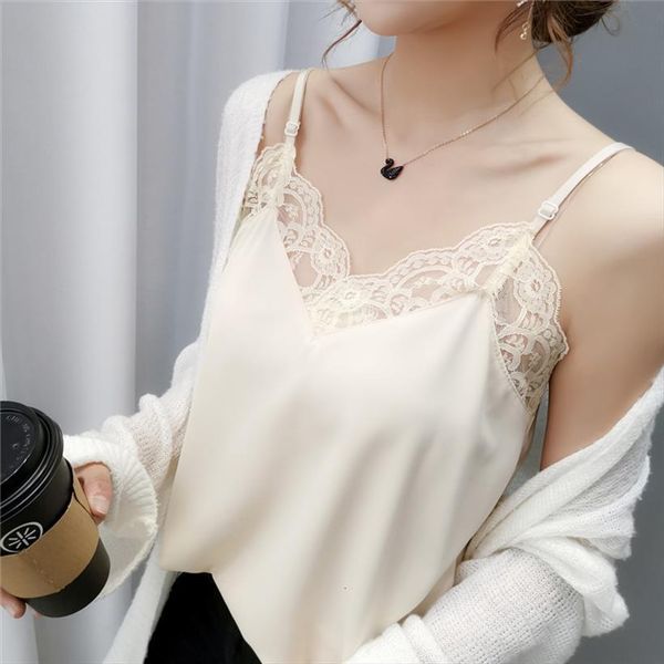 

spaghetti strap women camis plus size halter lace basic white sleeveless satin silk tank womens summer camisole
