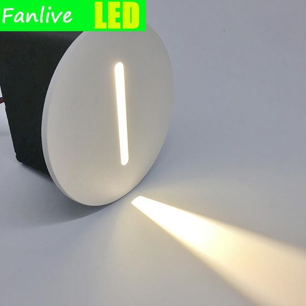 

wall lamp 1w recessed led stair light ac85-265v indoor corner lights step decoration lamps hallway staircase lighting