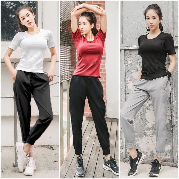 

yoga outfit crop running women's summer clothes deportivo mujer camisetas
