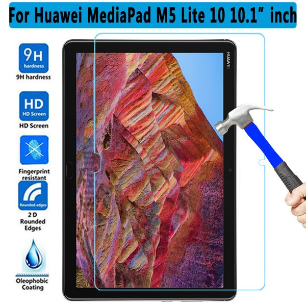 Vetro temperato per Huawei Mediapad M5 Lite 10 10.1 BAH2-W09/L09/W19 Tablet Screen Protector 9H Pellicola protettiva temperata