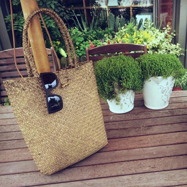 

evening bags 2021 summer women crossbody shoulder bag knitted straw messenger satchel handbag bucket handmade beach