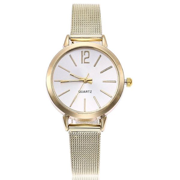 

wristwatches fashion woman design luxury clock casual ladies quartz stainless steel mesh band marble strap watch analog wrist watches, Slivery;brown