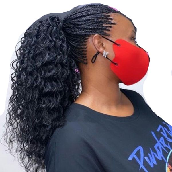 Kinky ponytail penteados cor natural 140g cabelo humano afro kinky curly seda retas virgens de cabelo extensões de cabelo onda de corpo profundo onda 10-24 