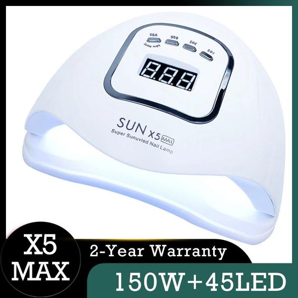 

nail dryers sun x5 max lamp quick dry 150w 45led uv gel dryer professional manicure