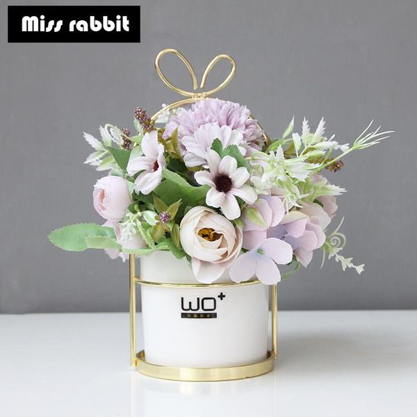 

decorative flowers & wreaths rose artificial bouquet decoration wedding silk fake flower decorations for home party table