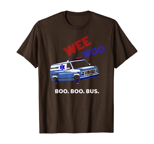 

funny paramedic ambulance crew gift - wee woo boo boo bus t-shirt, White;black