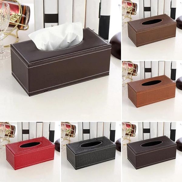 

tissue boxes & napkins rectangular paper napkin box home storage pu leather holder kitchen organization supplies