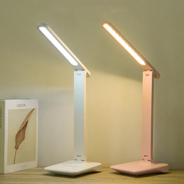 

sensor touch led table lamp controll brightness adjustable usb rechargeable dormitory reading eye-protect lamps