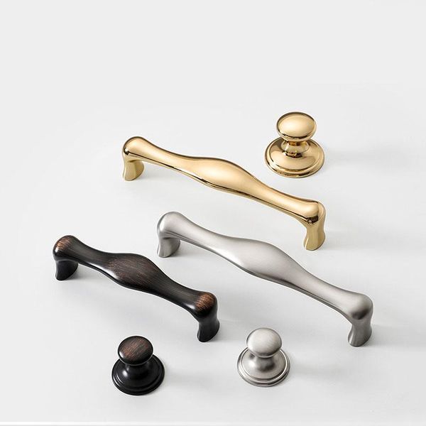 

light gold/matte silver zinc cabinet handles wardrobe handle and knobs drawer pull morden furniture door hardware & pulls