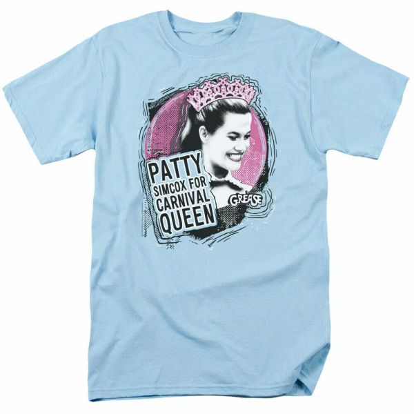 

grease carnival queen t shirt licensed musical romance movie retro light blue, White;black