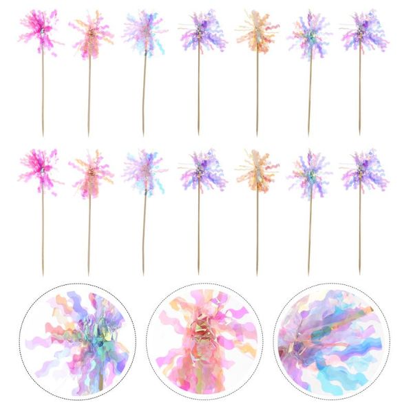 

14pcs adorable party cake picks colorful cupcake home baking ers other festive & supplies