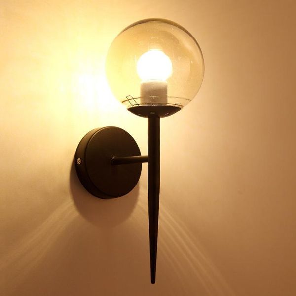 Lampada da parete moderna vintage in pietra decorazione nordica casa corda cristallo camera da letto comodino soggiorno corridoio