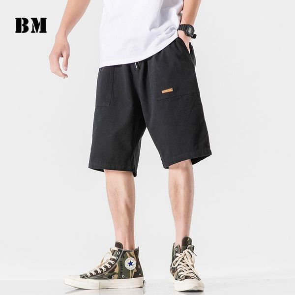 

summer korean casual sports pants 2021 hip hop fashion running plus size loose straight shorts harajuku men clothing streetwear men's, White;black