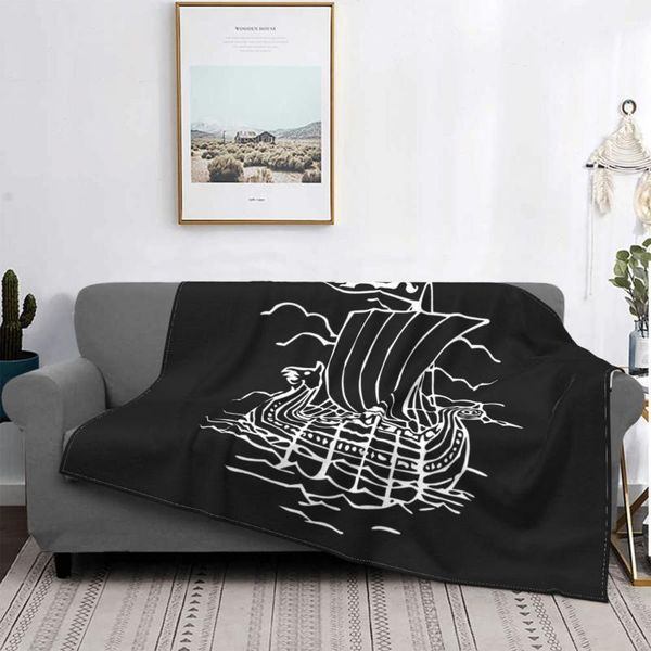 

blankets viking tattoo characte pattern blanket, super soft flannel air-conditioning various sizes of four seasons sofa/bedroom