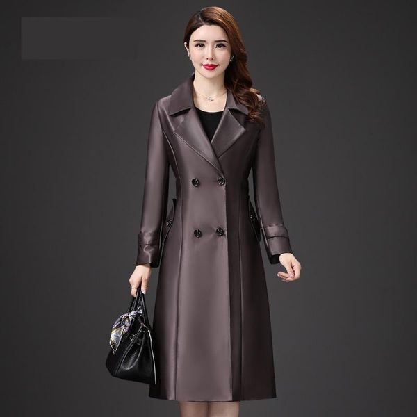 

women's trench coats haute couture selling product in 2021 coat for women luxury clothes 5xl loose lotunics long autumn-winter 4541, Tan;black