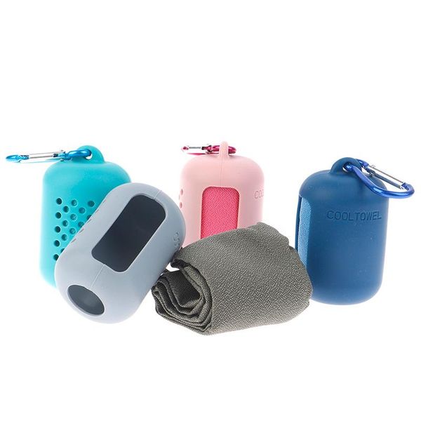 

towel cooling microfiber instant sports portable quick drying yoga gym pilates running with silicone bag