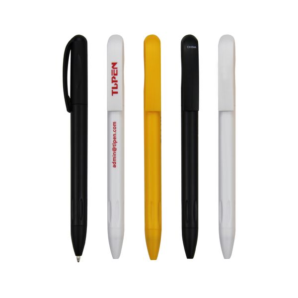 

twist simple pen small el advertising gift plastic ball point, Blue;orange