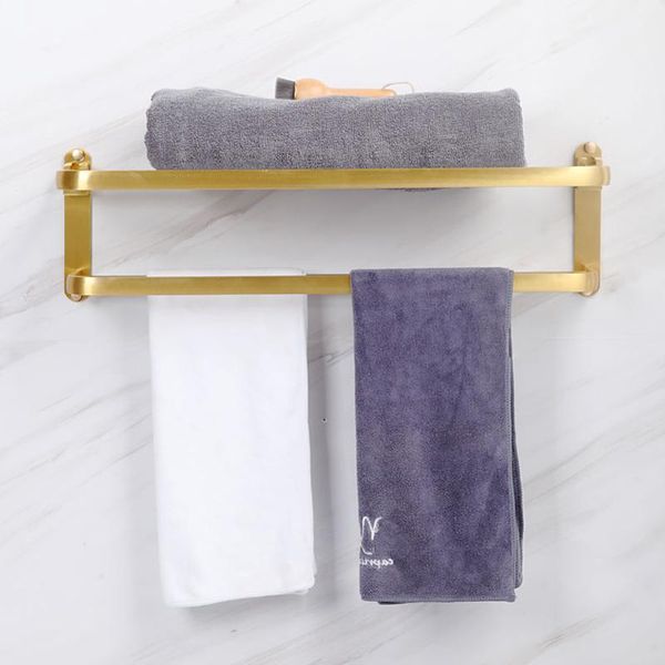 

deluxe golden bathroom rack shower storage no punch space aluminum bracket towel holder accessories bath accessory set