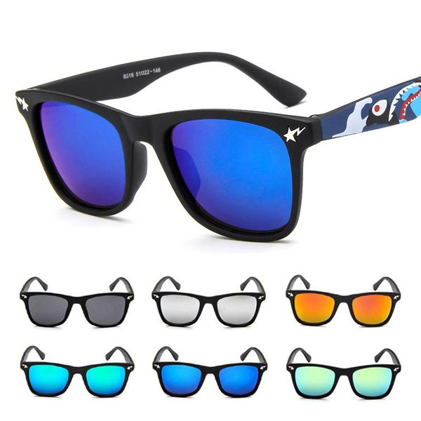 

sunglasses 2021 fashion children's square mirror sun glasses brand design for boys girls eyewear ua400, Blue