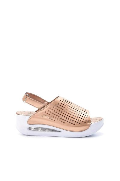 

derimod gold color female sandals, Black