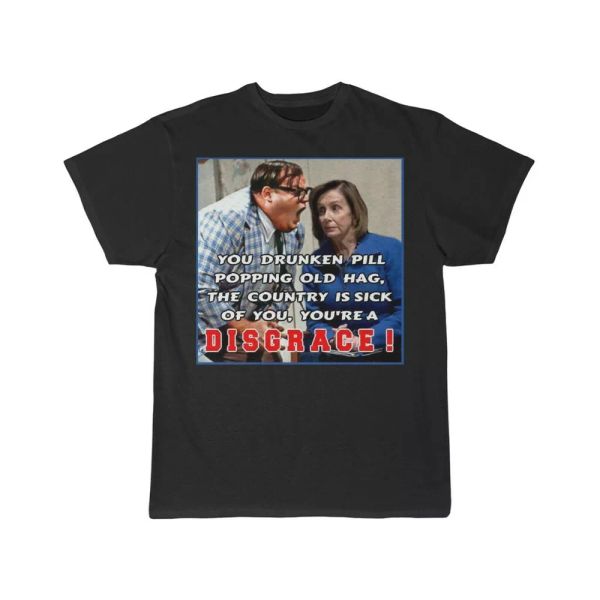

nancy pelosi you're a disgrace trump 2020 short sleeve tee, White;black