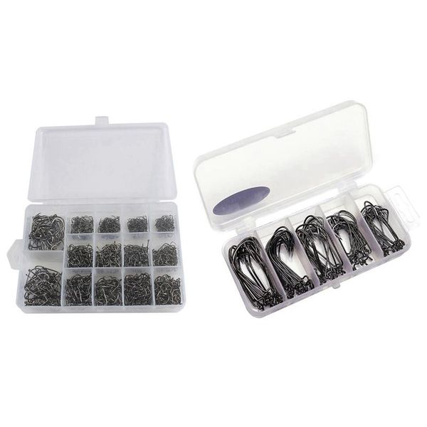 

pcs/box fishing jig hooks stuff high carbon steel catfish circle & 100 pieces/batch hook set