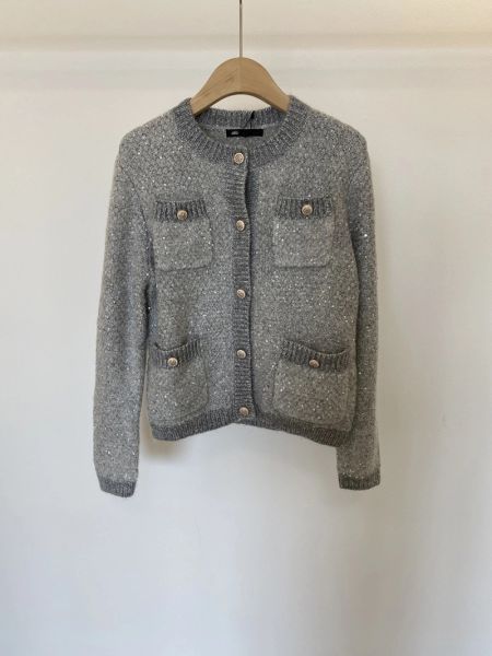 

822 2020 autumn brand same style sweater cardigan regular long sleeve crew neck letter print fashion women clothes modou, White;black