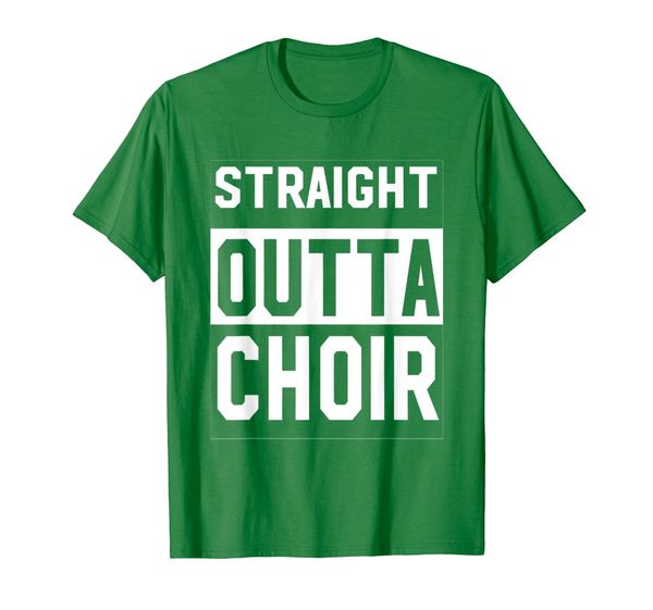 

straight outta choir funny shirt, White;black