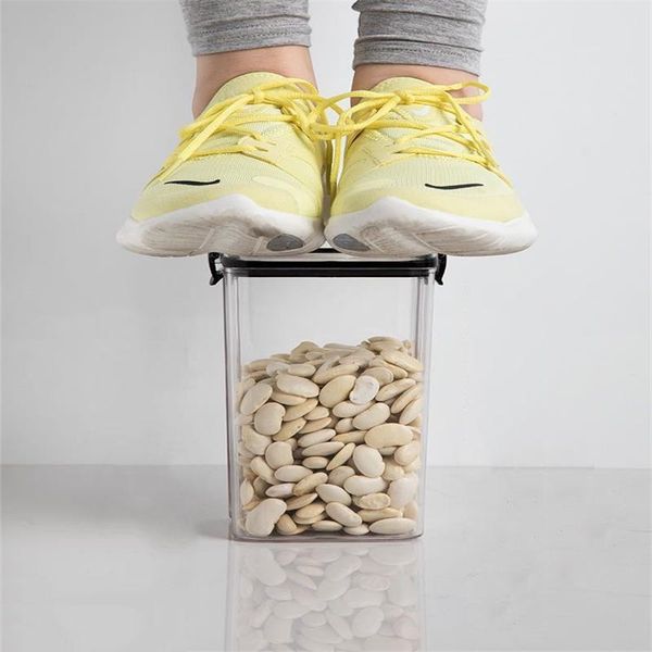 

storage bottles & jars sealed jar grade nut tea grain box transparent plastic household kitchen spice food