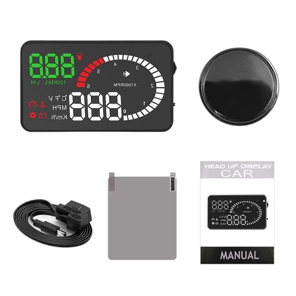

car video x6 auto hud gps head up display hd 5.5 inch speeeters overspeed warning dashboard windshield projector