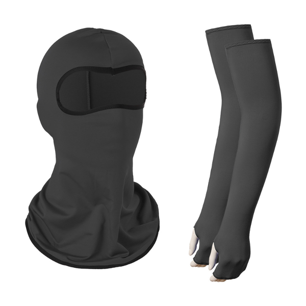 

hats, scarves & gloves sets 2021sports suit outdoor bib integrated riding headgear mask cs masked cap camouflage printed silk sleeves, Blue;gray