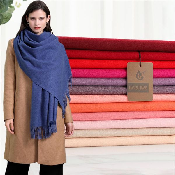 

scarves 2021 solid thick cashmere scarf women large 190*68cm pashmina winter warm shawl wraps bufanda female with tassel echarpe, Blue;gray