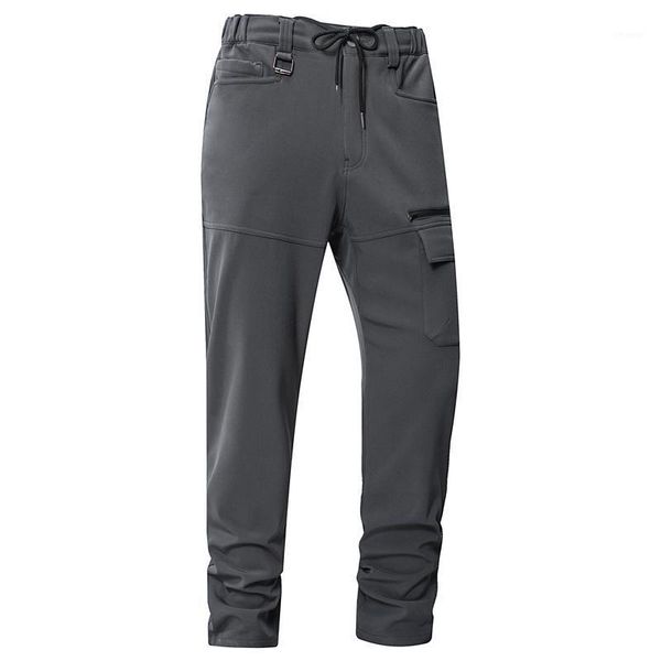 

men's pants luclesam men winter plush cotton trousers mens outdoor warm thicken down mountaineering sweatpants waterproof, Black