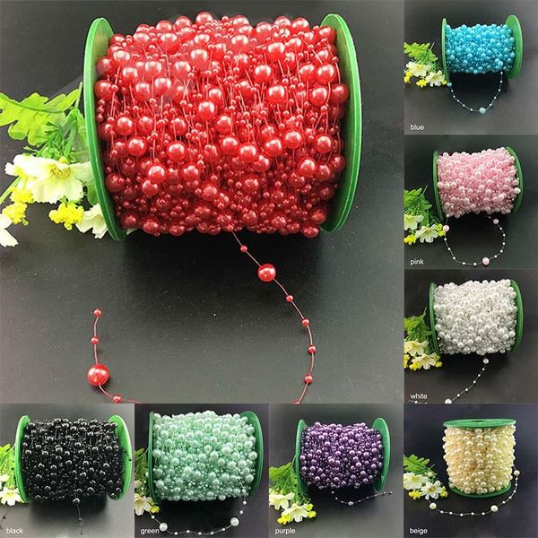 

party decoration wedding bridal tiara fishing line multifunction artificial pearls 5m event supplies beads chain garland flowers